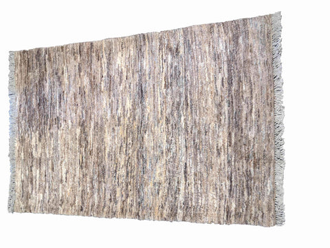 160 x 107 cm Persian Gabbeh Tribal Grey Rug - Rugoutlet