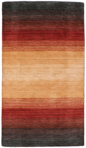 160x90 cm wool Black, red & yellow Rug-HLC200111 - Rugoutlet