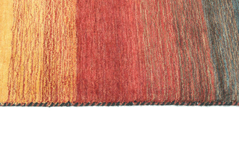 160x90 cm wool Black, red & yellow Rug-HLC200111 - Rugoutlet