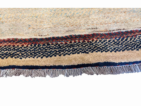 160 x 84 cm Persian Gabbeh Tribal White Rug - Rugoutlet