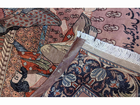 160 x 90 cm Fine Persian Tabriz Pictorial Rug - Rugoutlet