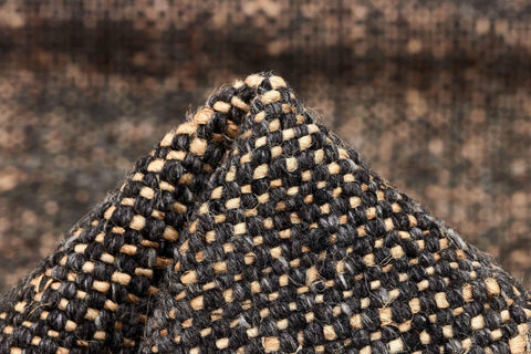 160x90 cm Black and brown jute and wool rug -200024WD - Rugoutlet