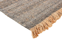 160x90 cm Jute & wool, grey flat-weave Rug-200024WD - Rugoutlet