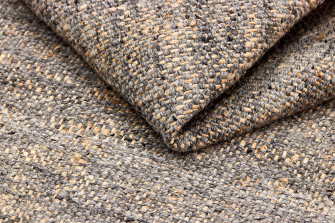 160x90 cm Jute & wool, grey flat-weave Rug-200024WD - Rugoutlet