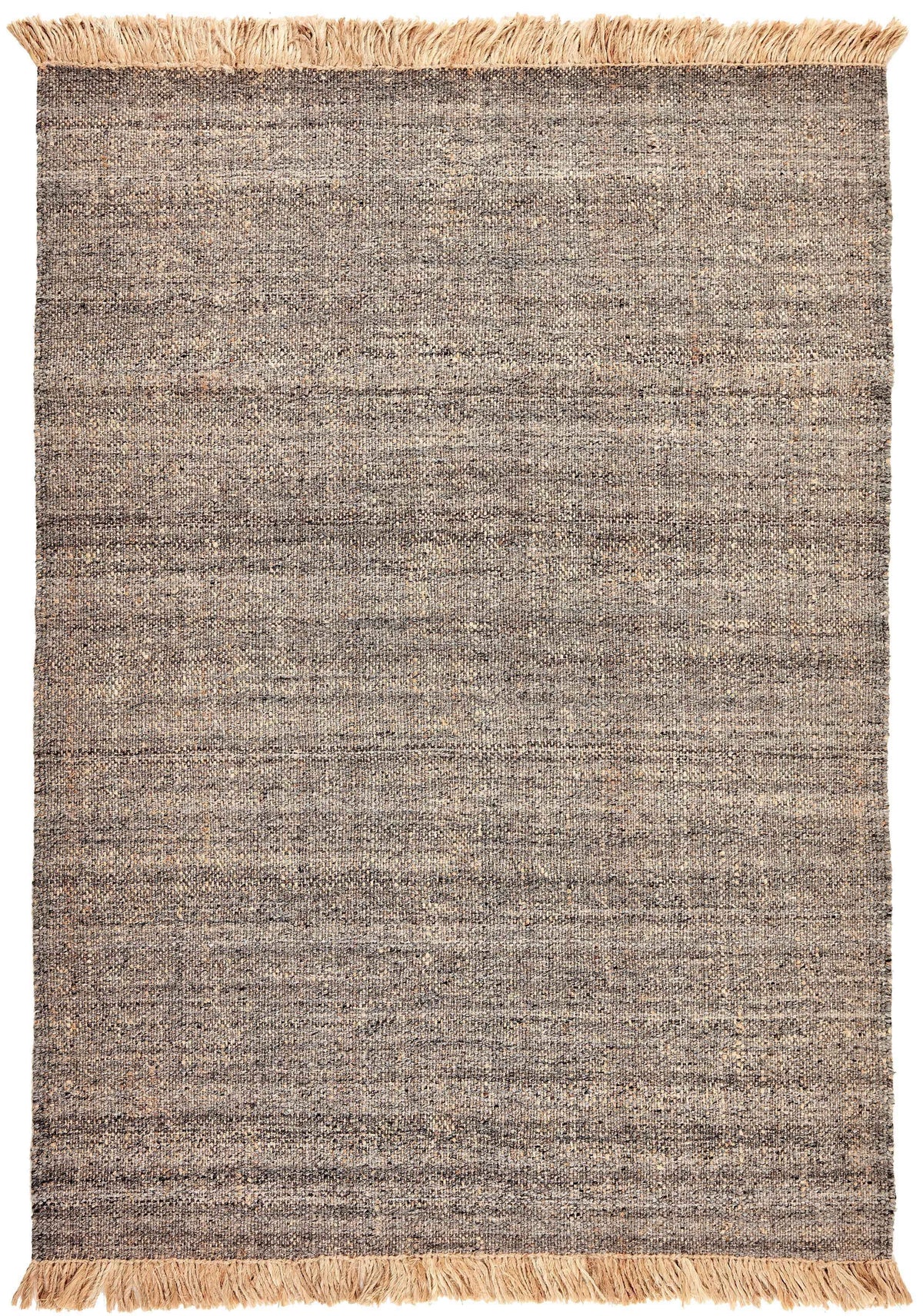 160x90 cm Jute & wool, grey flat-weave Rug-200024WD - Rugoutlet