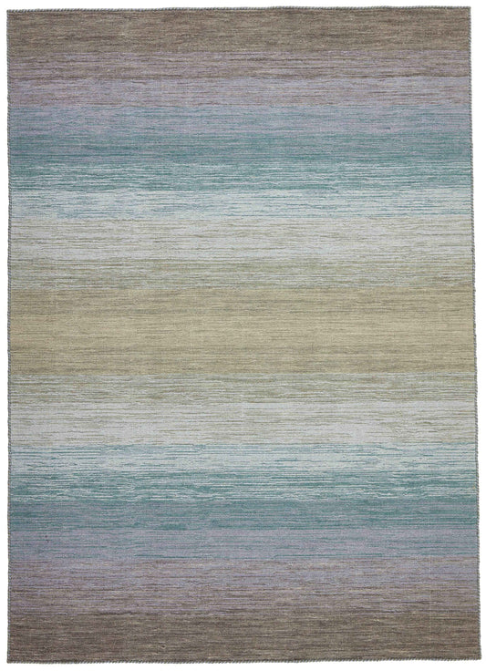 160x160 cm Indian Wool Multicolor Rug-HLD181012 opt2, Grey Blue - Rugmaster