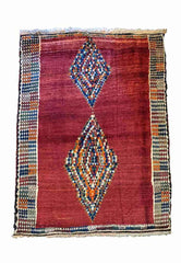 161 x 120 cm Persian Gabbeh Tribal Red Rug - Rugmaster