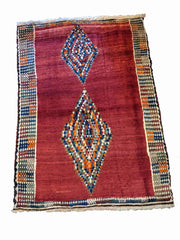 161 x 120 cm Persian Gabbeh Tribal Red Rug - Rugmaster