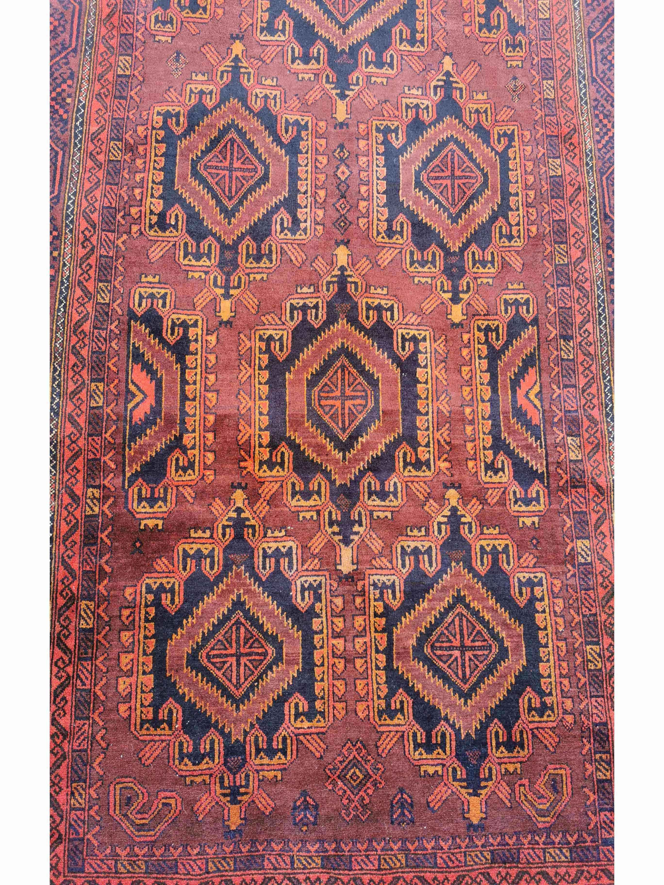 161 x 294 cm Afghan Khan Tribal Brown Rug - Rugmaster