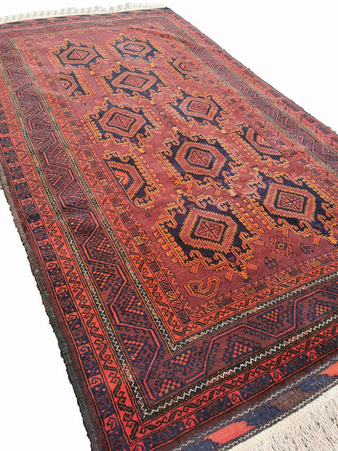 161 x 294 cm Afghan Khan Tribal Brown Rug - Rugoutlet