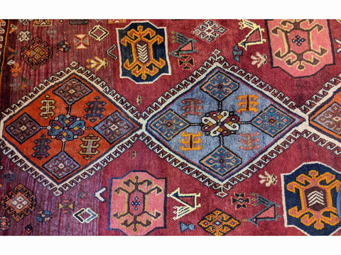 162 x 107 cm qashqai Tribal Brown Rug - Rugoutlet
