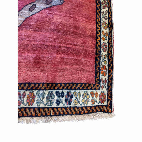 162 x 130 cm Animal Design Qashqai Tribal Red Lion Rug - Rugoutlet
