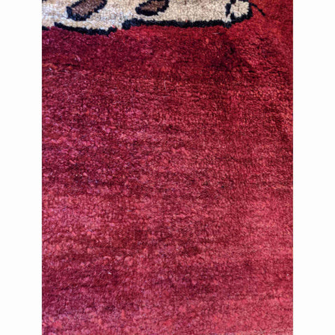 162 x 130 cm Animal Design Qashqai Tribal Red Lion Rug - Rugoutlet
