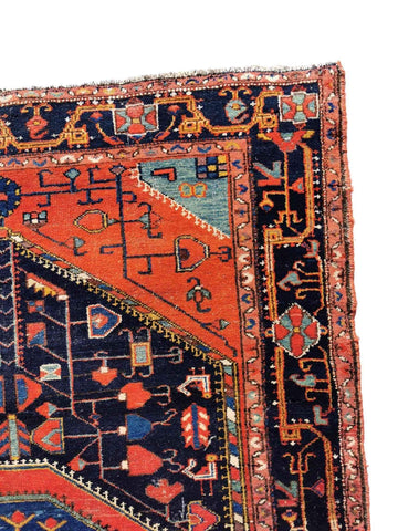 164 x 123 cm Antique Malayer Traditional Orange Rug - Rugoutlet