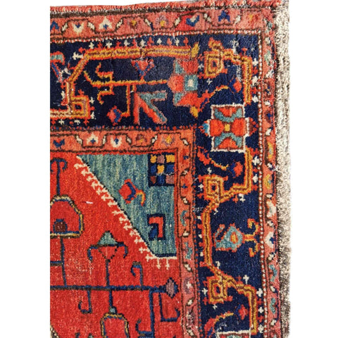 164 x 123 cm Antique Malayer Traditional Orange Rug - Rugoutlet