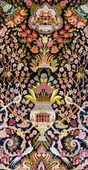 165 x 100 cm Fine Persian Tabriz Traditional Yellow Rug - Rugmaster
