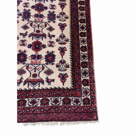 165 x 105 cm Persian Baluch Tribal Red Rug - Rugoutlet