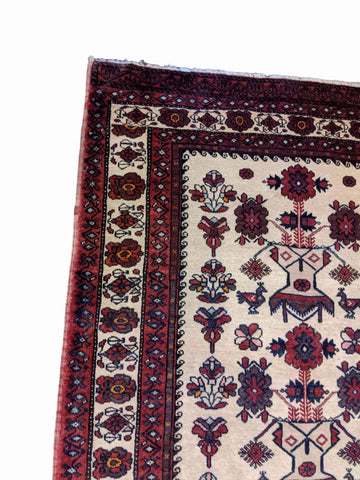 165 x 105 cm Persian Baluch Tribal Red Rug - Rugoutlet
