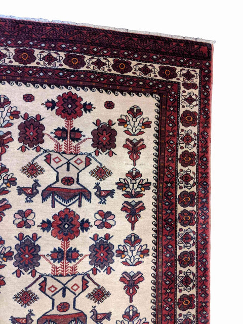 165 x 105 cm Persian Baluch Tribal Red Rug - Rugoutlet