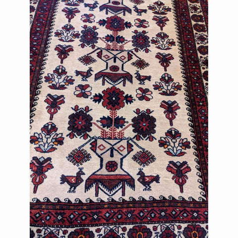 165 x 105 cm Persian Baluch Tribal Red Rug - Rugoutlet