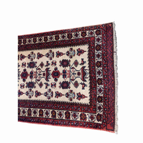 165 x 105 cm Persian Baluch Tribal Red Rug - Rugoutlet
