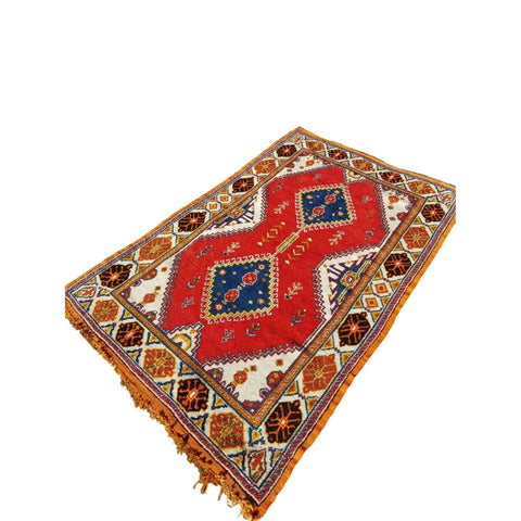 165 x 110 cm Moroccan Red Rug - Rugoutlet
