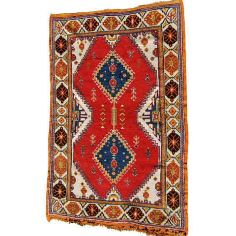 165 x 110 cm Moroccan Red Rug - Rugoutlet