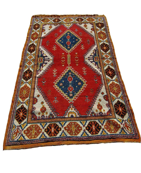 165 x 110 cm Moroccan Red Rug - Rugoutlet