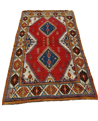 165 x 110 cm Moroccan Red Rug - Rugoutlet