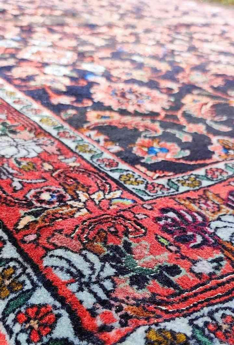 165 x 110 cm persian bijar Traditional Red Rug - Rugoutlet