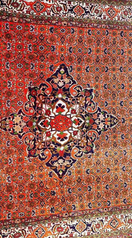 165 x 153 cm persian bijar Traditional Orange Rug - Rugoutlet