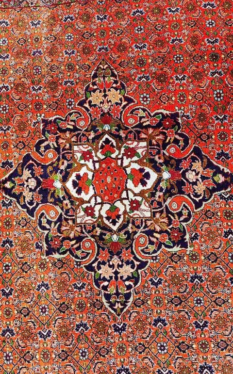 165 x 153 cm persian bijar Traditional Orange Rug - Rugoutlet