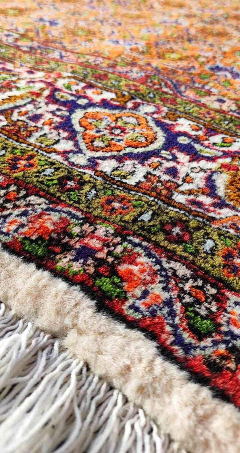 165 x 153 cm persian bijar Traditional Orange Rug - Rugoutlet