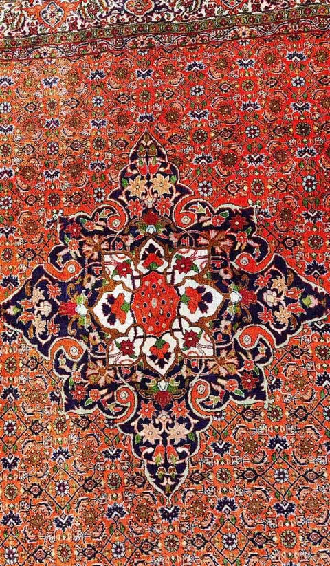 165 x 153 cm persian bijar Traditional Orange Rug - Rugoutlet