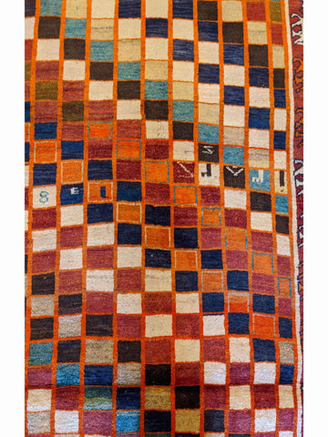 166 x 115 cm Persian Gabbeh Tribal Red Rug - Rugoutlet