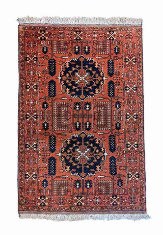 167 x 102 cm Afghan Tribal Brown Rug - Rugoutlet
