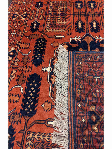 167 x 102 cm Afghan Tribal Brown Rug - Rugoutlet