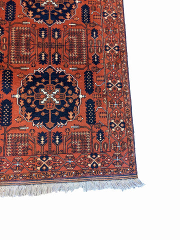 167 x 102 cm Afghan Tribal Brown Rug - Rugoutlet