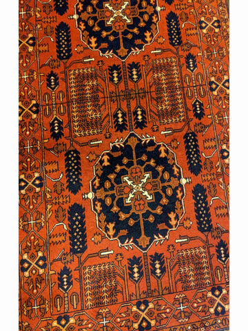 167 x 102 cm Afghan Tribal Brown Rug - Rugoutlet