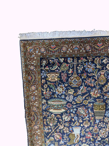 169 x 110 cm Qum Traditional Grey Rug - Rugoutlet