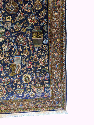 169 x 110 cm Qum Traditional Grey Rug - Rugoutlet