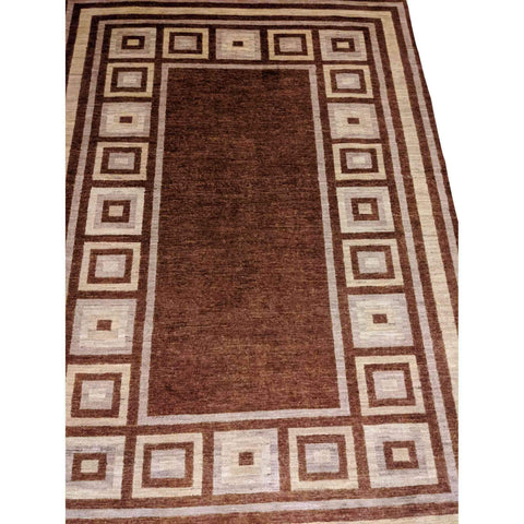 169 x 239 cm Handmade Brown & Yellow Rug - Rugoutlet