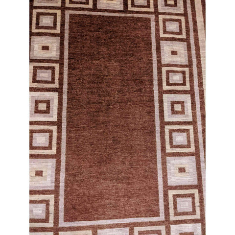 169 x 239 cm Modern Handmade Brown & Yellow Rug - Rugmaster