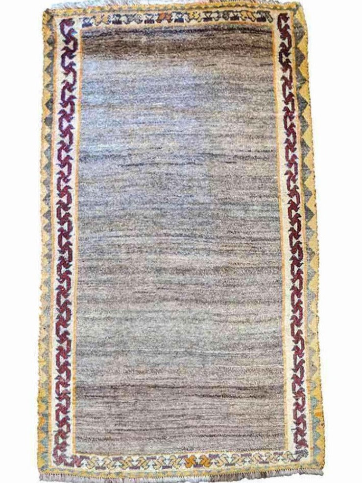 170 x 100 cm Persian Gabbeh Tribal Grey Rug - Rugoutlet