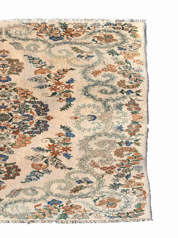 170 x 107 cm Kashan Traditional Beige Rug - Rugoutlet