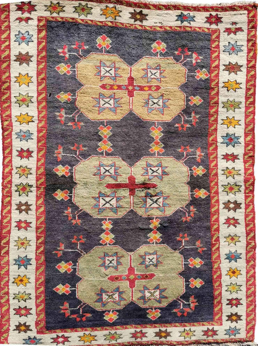 170 x 108 cm Persian tribal Qashqai Tribal Tan Rug - Rugmaster