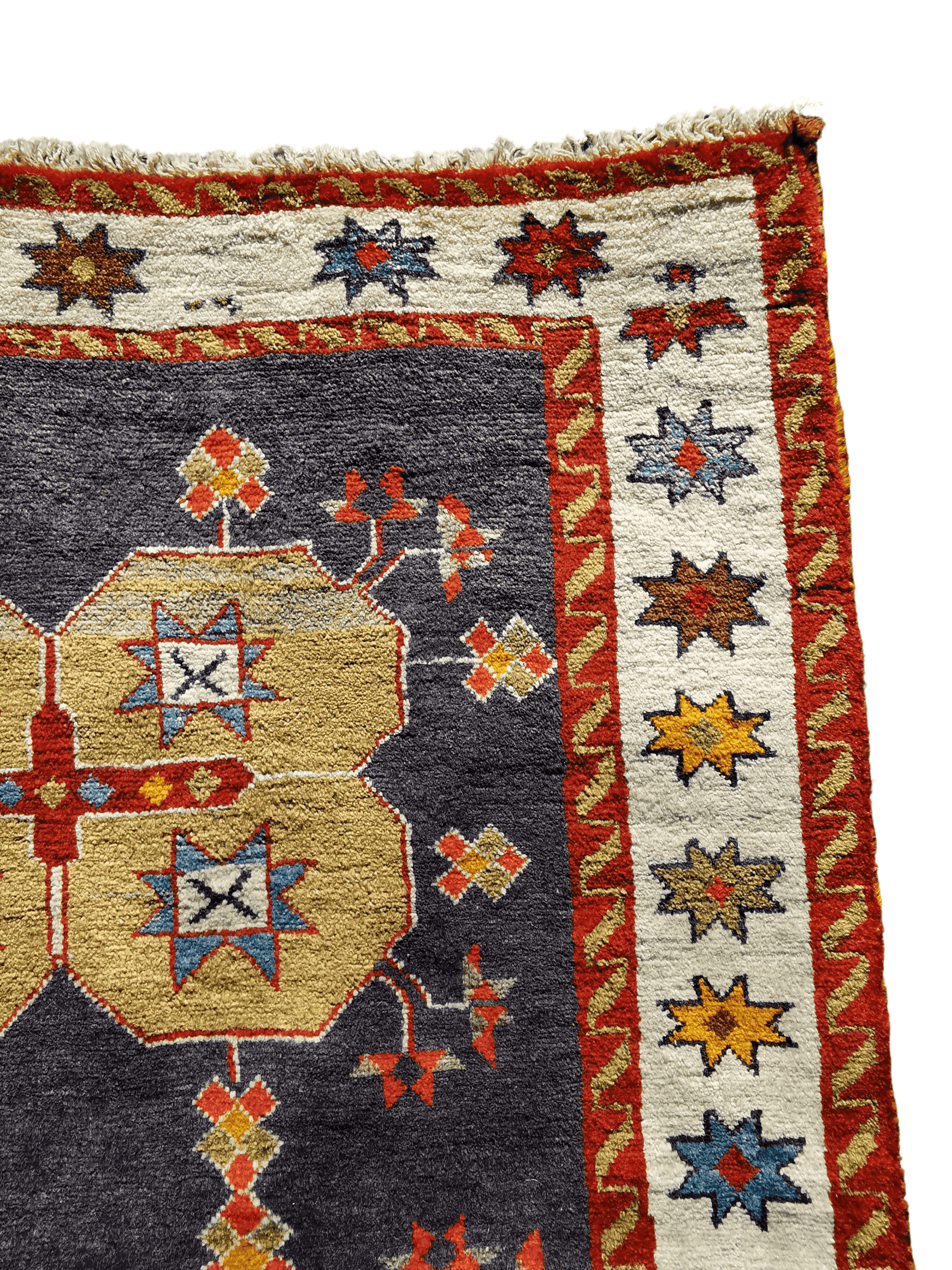 170 x 108 cm Persian tribal Qashqai Tribal Tan Rug - Rugoutlet