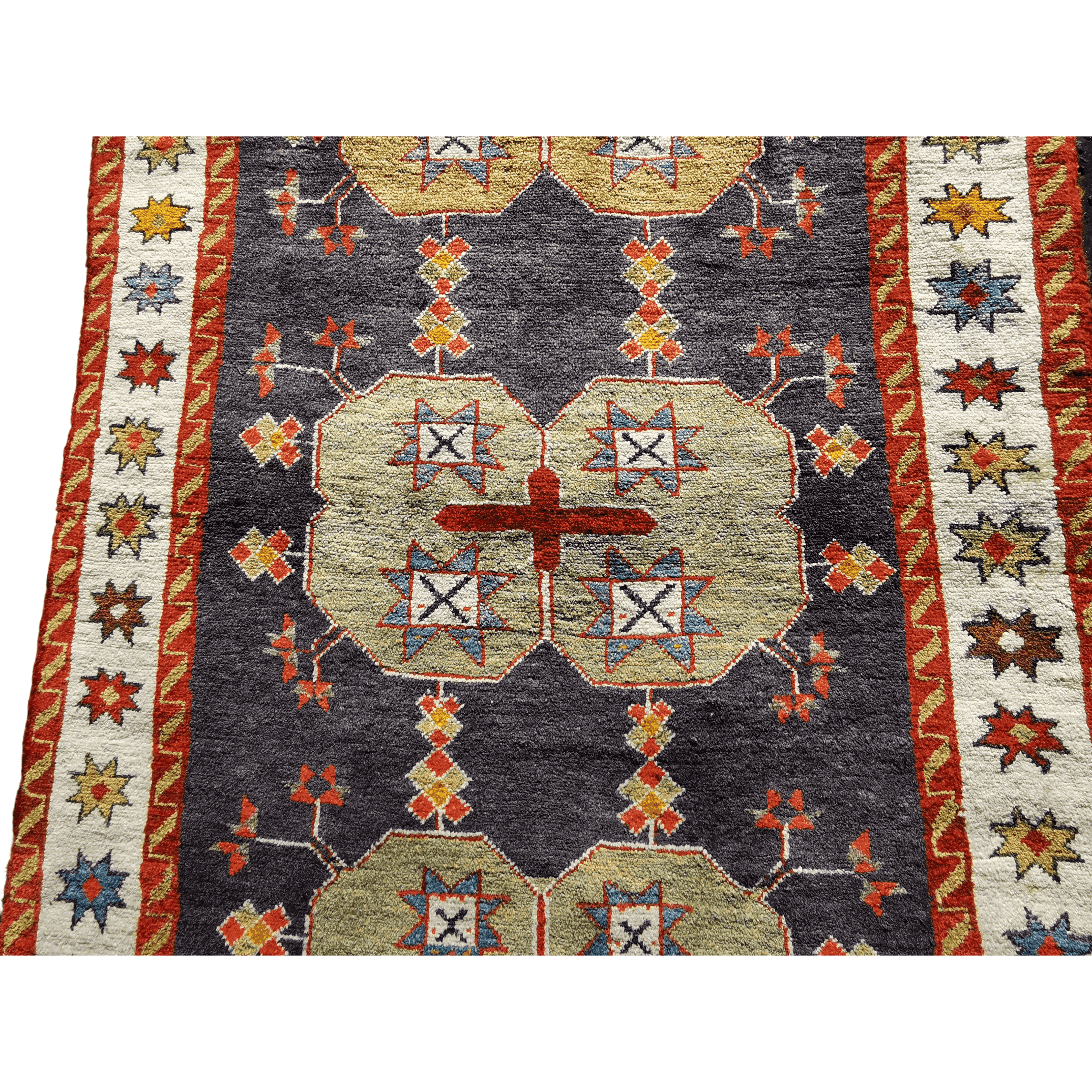 170 x 108 cm Persian tribal Qashqai Tribal Tan Rug - Rugoutlet