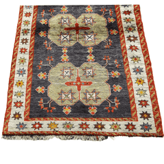 170 x 108 cm Persian tribal Qashqai Tribal Tan Rug - Rugmaster