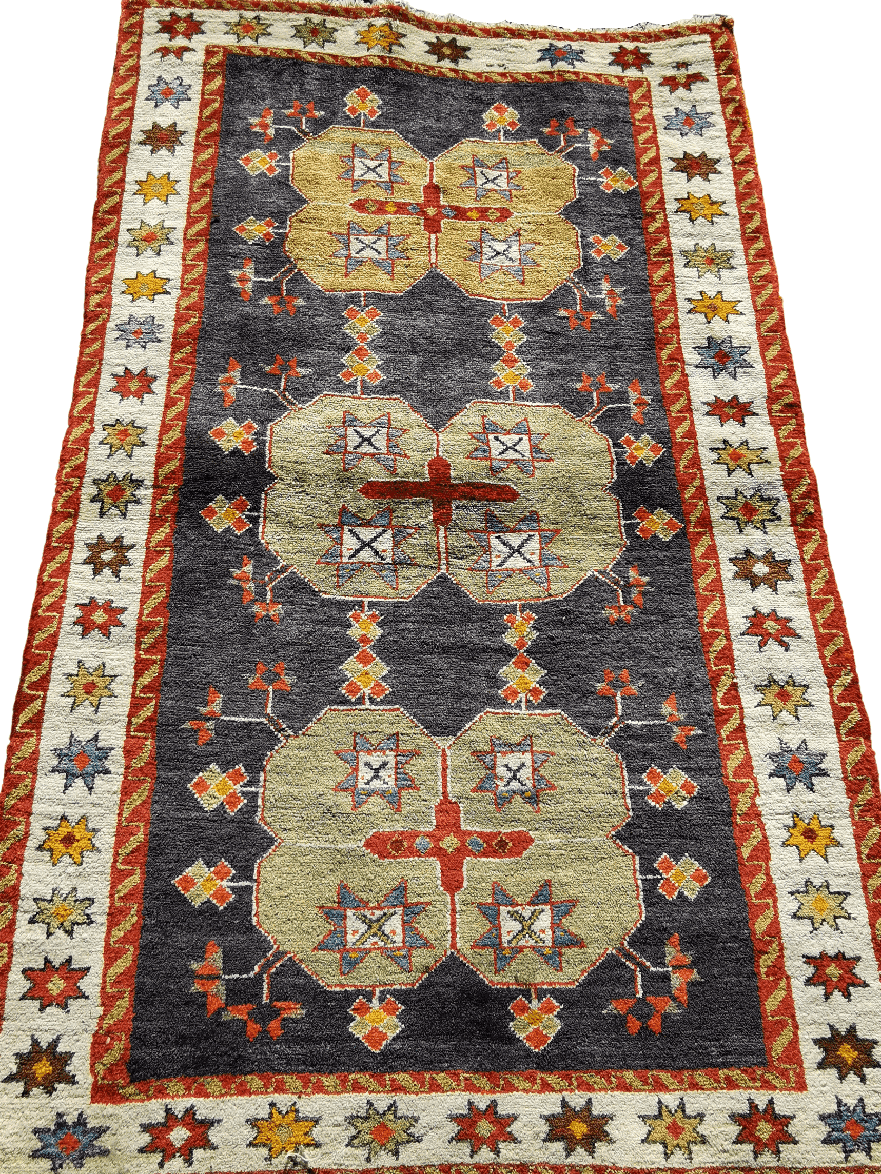 170 x 108 cm Persian tribal Qashqai Tribal Tan Rug - Rugmaster